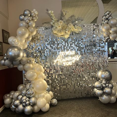 🤍Our silver sequin wall 6x7ft in all its glory 🤍 Take a look at the link in my Bio for prices Sequin wall.Balloon garlands. Disco balls. Floral displays. #liverpoolballooncompany #cheshireballooncompany #sequinwall #balloondecorator #alessoninluxury Sequin Wall, Balloon Company, Disco Balls, Floral Display, Silver Sequin, Take A, Sequin, Balloons, Look At