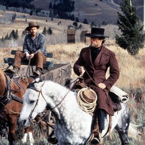 Clint Eastwood on Instagram: “Clint Eastwood as the mysterious "Preacher" with actor, Michael Moriarty, in the western classic PALE RIDER (1985).  #clinteastwood…” Where Eagles Dare, Clint Walker, Pale Rider, John Russell, Dirty Harry, Spaghetti Western, Best Muscle Cars, Comics Artist, Clint Eastwood