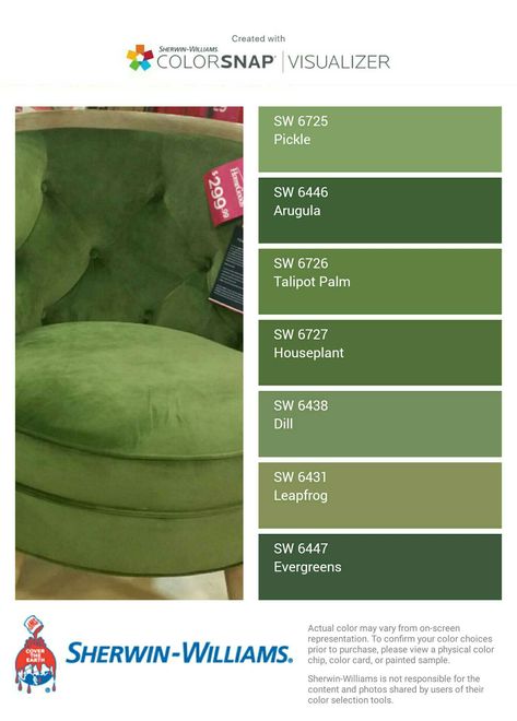 I just created this color palette with the Sherwin-Williams ColorSnap® Visualizer app on my Android phone. What do you think? You can learn more about ColorSnap Visualizer and get it on your phone free by visiting http://www.sherwin-williams.com/colorsnap. Chartreuse Paint Color, Chartreuse Paint, Zelda Room, Colour Trend, Sherwin Williams Paint Colors, Leap Frog, Sherwin Williams, Paint Color, Android Phone