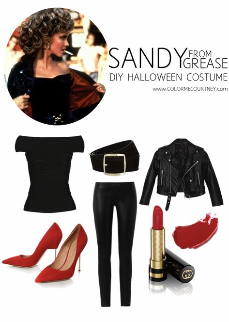 SANDY GREASE SANDY DIY HALLOWEEN COSTUME SANDY FROM GREASE END COSTUME SANDY GREASE LEATHER COSTUME DIY HALLOWEEN COSTUME DO IT YOURSELF HALLOWEEN COSTUME DIY HALLOWEEN COSTUME IDEAS Grease Diy Costume, Sandy Grease Outfit, Grease Costumes Diy, Sandy Grease Costume, Grease Halloween Costumes, Sandy Costume, Grease Sandy, Sandy From Grease, Grease Outfits