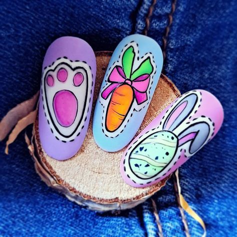 30 Cute Easter Nails to Inspire You Cute Bunny Nail Art, Easter Nail Designs 2024, Cute Easter Nails, Cute Chicks, Nails Easter, Pop Art Nails, Wedding Nail Art Design, Colourful Nails, April Nails