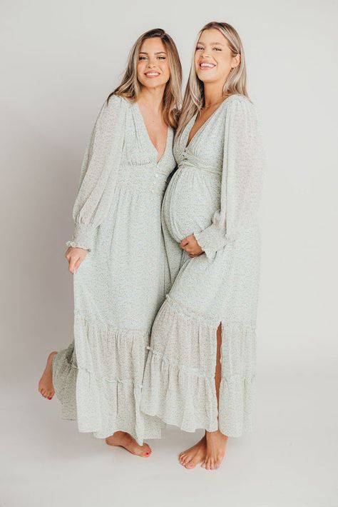 Dresses – Worth Collective Worth Collective, Sleeved Maxi Dress, Beach Photo Shoot, Puffed Long Sleeves, Spring Maxi Dress, Houndstooth Coat, Floral Babydoll Dress, Straw Clutch, Post Partum