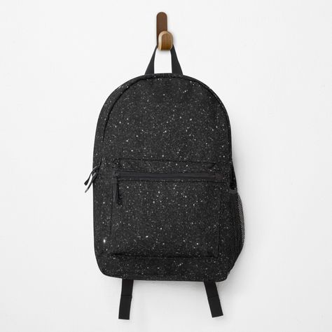 Get my art printed on awesome products. Support me at Redbubble #RBandME: https://www.redbubble.com/i/backpack/Black-glitter-print-by-DaisyAdore/67029062.K1KHE?asc=u Stripe Art, Striped Art, Simple Backpack, Galaxies Stars, The Milky Way, Vertical Lines, Glitter Print, The Heavens, Our Solar System