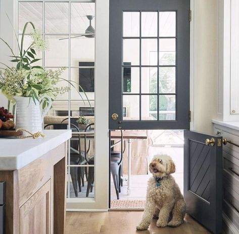 Door With Dog Door, Historic Cottage, Highlands North Carolina, Kennel Ideas, Built In Banquette, European Style Homes, Cool Doors, Dutch Door, Dog Door