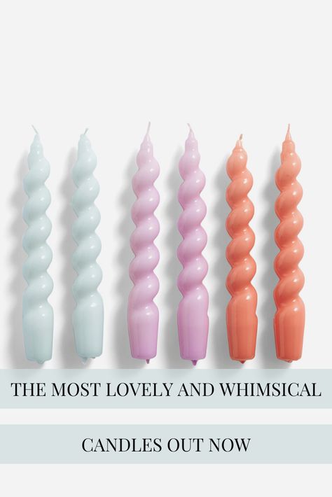 Who doesn't love candles? I personally do and lately, it seems the 90s are here again! You can find all sorts of shapes and colors from sculptural candles in pastel colors to swirly ombre or 3D bubble candles. Have a look at this roundup of the designs I think are the most lovely and whimsical right now. #candles #homedecor #objectdesign Swirly Candles, Cultural Exhibition, Sculptural Candles, Love Candles, Twist Candle, Hay Design, Aesthetic Candles, Reed Diffusers, Relaxing Bath