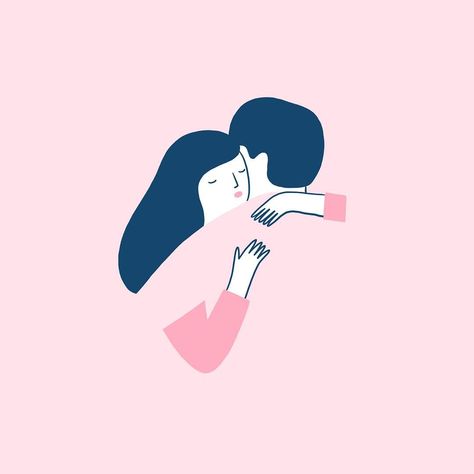 Agathe Sorlet on Instagram: “Dans tes bras . . . #illustration #creation #agathesorlet #amour #art #work #pink” Amour Art, Virtual Hugs, Hug Illustration, Illustration Love, Art Journal Prompts, Graphic Book, Digital Art Beginner, Couple Illustration, Cute Couple Cartoon