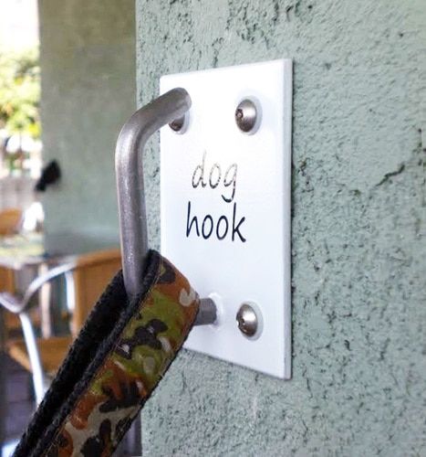 Hook For Dog Leash, Pet Shelter, Dog Leash Hook, Dog Hook, Diy Hooks, Dog Spa, Outside Dogs, Dog Leash Holder, Leash Holder