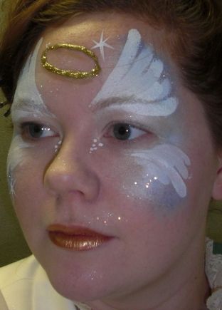 Angel Face Painting Angel, Angel Face Painting, Angel Face Paint, Paintings Face, Face Painting Images, Adult Face Painting, Christmas Face Painting, Painting Model, Mask For Halloween