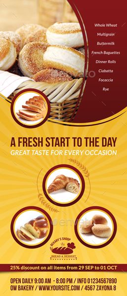 Bakery Signage Rollup Banner Template Vol.2 #Ad #Rollup, #ad, #Signage, #Bakery, #Vol Bakery Banner, Roller Banner Design, Bakery Signage, Standee Design, Roller Banner, Street Banners, Rollup Banner, Bread Shop, Food Banner