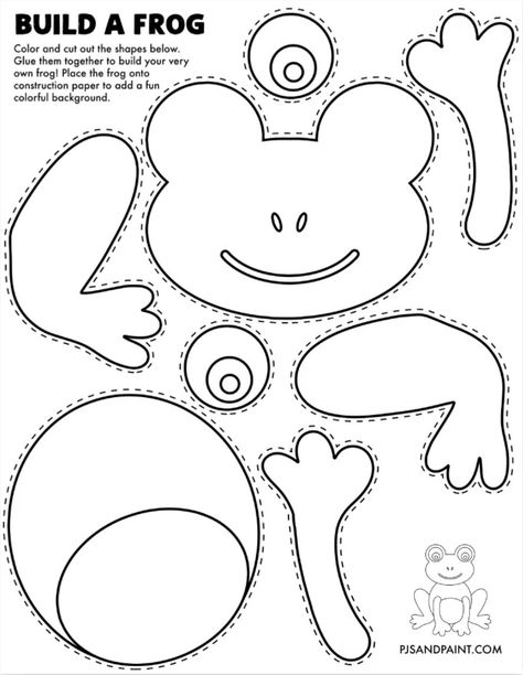 Free Printable Crafts For Kids, Build A Frog, Printable Crafts For Kids, Frog Craft, Free Printables For Kids, Camper Remodeling, Unicorn Craft, Fathers Day Coloring Page, Free Printable Crafts