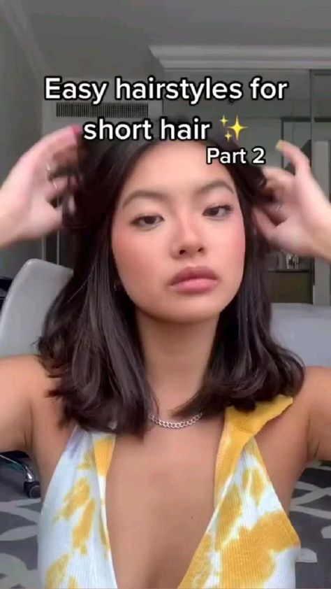 Pin by ฅ^•ﻌ•^ฅ𝑓𝑟𝑎𝑛ฅ^•ﻌ•^ฅ on Idea Pins by you in 2022 | Short hair styles easy, Short hair tutorial, Hair styles Hair Styles Easy, Fesyen Rambut, Vlasové Trendy, Hair Tips Video, Hairdos For Short Hair, Hair Tutorials For Medium Hair, Short Hair Tutorial, Shot Hair Styles, Peinados Fáciles Para Cabello Corto