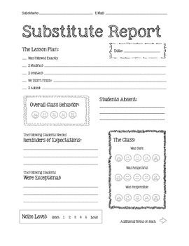 Use for a summary of the day whether you are a teacher or a substitute! Substitute Teacher Activities Worksheets, Substitute Teacher Notes Template, Substitute Teacher End Of Day Report, Substitute Teacher Report, Substitute Report Form, Substitute Teacher Forms, Sub Report Form Substitute Teacher, Substitute Teacher Outfits, Teacher Forms