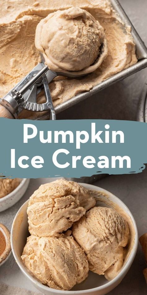 Pumpkin ice cream is a delightful autumn dessert that combines the flavors of fall with the creamy goodness of homemade ice cream. This sweet treat captures the essence of the season in a simple and quick frozen dessert, making it the perfect way to indulge in the taste of pumpkin during the cooler months. With its rich and comforting flavor, pumpkin ice cream is the ultimate fall-inspired dessert for those craving a taste of autumn in every bite. Homemade Pumpkin Ice Cream, Pumpkin Ice Cream Recipe, Autumn Dessert, Food Desert, Sweet Sauces, Pumpkin Ice Cream, Popular Desserts, Ice Cream Recipe, Pumpkin Flavor