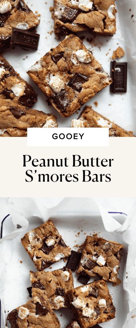 Peanut Butter S’mores Bars, Peanut Butter Smores Bars, Smores Cookies Bars, Peanut Butter Smores, S Mores Bars, Broma Bakery, Cookie Base, Cookies Bars, Fabulous Cakes