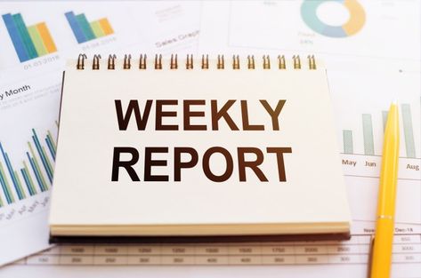 Weekly report - text written in notebook... | Premium Photo #Freepik #photo #business #money #quote #text Report Text, Weekly Report, Money Quote, Financial Charts, Gold Credit Card, Paper Architecture, Health Savings Account, Easy Money Online, Money Trading