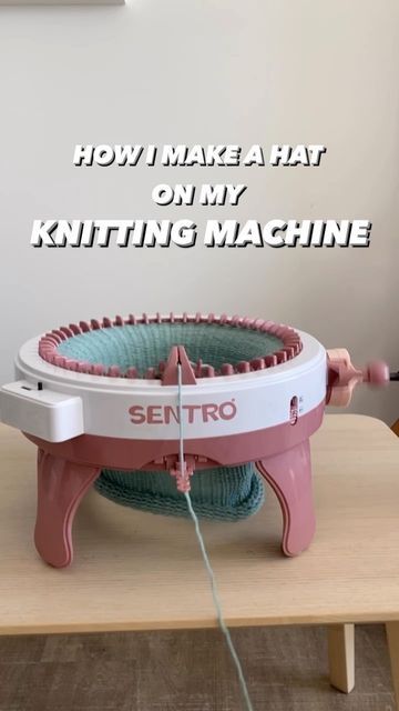 Crochet Machine, Loom Machine, Circular Knitting Machine, Knotted Beanie, Knitting Machines, Knitting Machine Patterns, Knitting Machine Projects, Machine Pattern, Knitting Machine