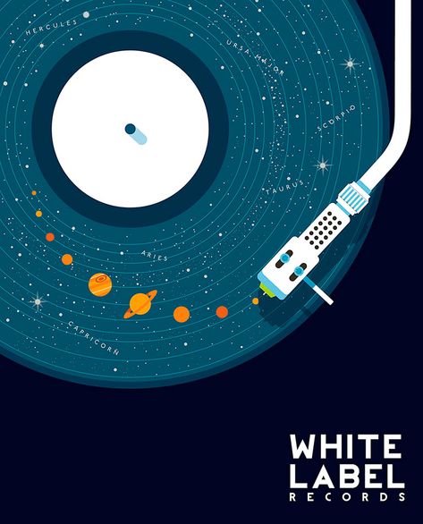 Great vector illustrations by Peter Greenwood – Partfaliaz Poster Grafico, Ravenclaw, Design Graphique, Music Art, Astronomy, Sake, The Sky, Digital Illustration, Vinyl Records