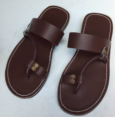 ON SALE Brown Father's Day Gifthandmad Men Sandalsmen | Etsy Nigeria Men Leather Sandals Fashion, African Sandals, Sandal Kulit, Mens Sandals Fashion, Leather Slippers For Men, Mens Slide Sandals, Nice Sandals, Fashion Shoes Sandals, Christmas Gift For Him