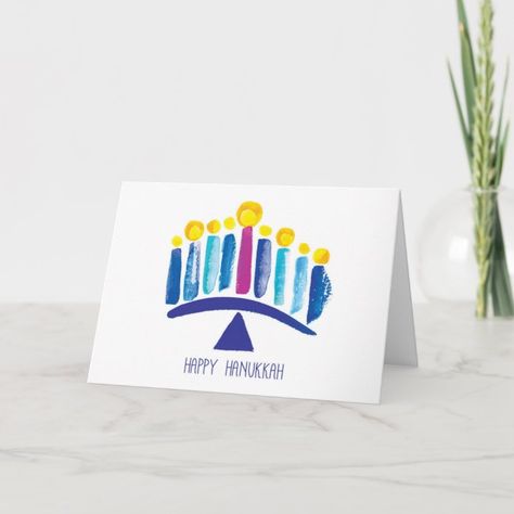 Hanukkah Paintings, Candles Watercolor, Hanukkah Cards Handmade, Room Crafts, Hanukkah Greeting, Hanukkah Crafts, How To Celebrate Hanukkah, Friends Holiday, Hanukkah Candles