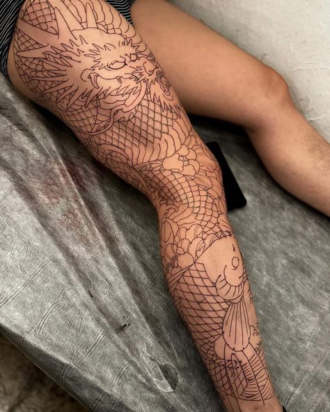 Japanese Leg Tattoo Sleeve, Japanese Traditional Leg Sleeve, Japanese Dragon Leg Sleeve, Japanese Leg Sleeve Tattoo Men, Japanese Leg Sleeve Tattoos, Dragon Leg Tattoo, Japanese Leg Sleeve, Dragon Tattoo Leg, Japanese Leg Tattoo