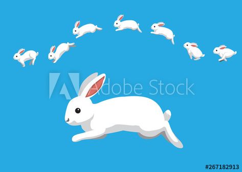 Jumping Drawing, Bunny Jumping, Jump Art, Animated Rabbit, Animation Sequence, Jump Animation, Rabbit Jumping, All About Rabbits, Rabbit Drawing