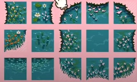 Lake Animals, Path Design, Qr Codes Animal Crossing, Fantasy Forest, Fantasy Theme, Animal Crossing Game, Animal Crossing Qr, Water Design, Wave Design