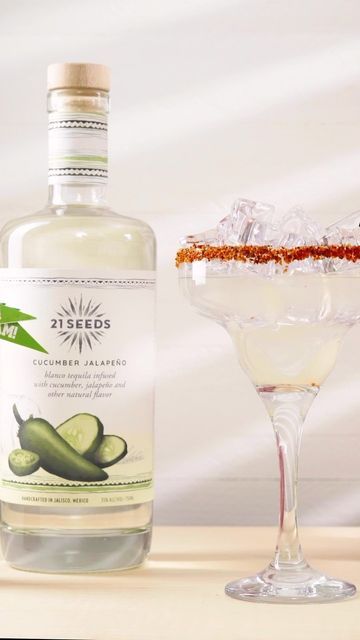 21 Seeds Cucumber Jalapeno Tequila Recipes, Jalapeño Cucumber Tequila Drinks, 21 Seeds Cucumber Jalapeno Tequila, Spicy Margs, Spicy Margarita Recipe, Cucumber Margarita, Infused Tequila, Tequila Recipe, Jalapeno Margarita