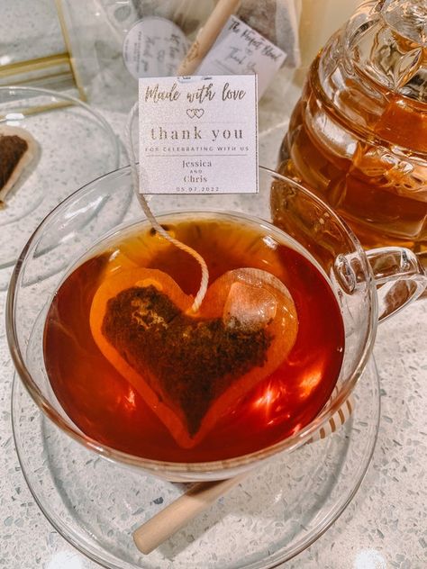 Wedding Favor Tea Bag Heart Shaped Tea Bags Unique Party | Etsy Tea Puns, Romantic Tea, Tea Wedding Favors, Tea Favors, Bulk Wedding Favors, Honey Sticks, Mango Flavor, Unique Party Favors, Organic Green Tea