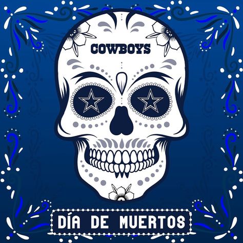 Dallas Cowboys Sugar Skull, Game Day Quotes, Día De Muertos, Dia De Muertos, Dallas Cowboys, Loved Ones, Sugar Skull, Mlb, Dallas