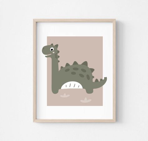 Dinosaur Poster, Adorable Illustration, Dinosaur Posters, Dinosaur Illustration, Fun Printable, Amazing Adventures, Child's Room, Animal Prints, Paper Size