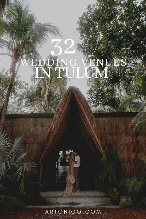 Guide of wedding venues in Tulum Tulum Boho Wedding, Tulum Micro Wedding, Tulum Mexico Wedding Venues, Coolest Wedding Venues, Beach Wedding Venue Aesthetic, Tropical Elopement Destinations, Akiin Tulum Wedding, Mexico Elopement Destinations, Wedding In Tulum Mexico