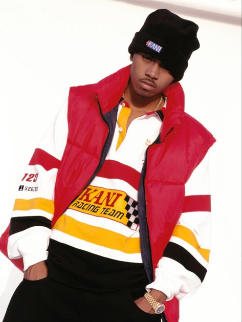 Karl Kani 90s, 2000’s Outfit, 90s Hip Hop Fashion, Karl Kani, 90s Hip Hop, Street Fashion Men Streetwear, Hip Hop Outfits, Racing Team, The Culture