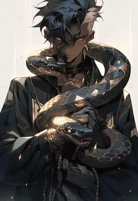 Half Snake Half Human Male, Snake Hybrid Human, Yuan-ti Male, Yuan Ti Pureblood Male, Snake Concept Art, Yuan Ti Character Art, Snake Person, Snake People, Snake Man