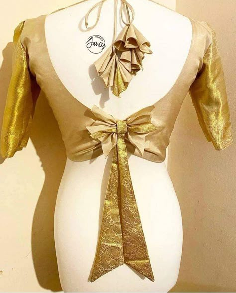 Golden Blouse Design, Golden Blouse Designs, Green Blouse Designs, Latest Blouse Neck Designs, Golden Blouse, Long Blouse Designs, Blouse Designs Pattern, Blouse Designs High Neck, Model Blouse Designs