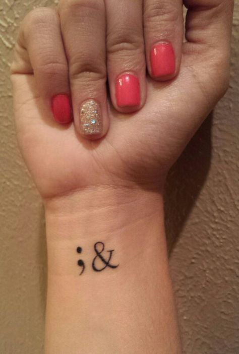 Ampersand Tattoo, Semicolon Tattoo Ideas, Tattoo Sister, Semicolon Tattoos, Acoustic Guitar Photography, Cool Tattoo Ideas, Semicolon Tattoo, Warrior Tattoos, Guitar Photography