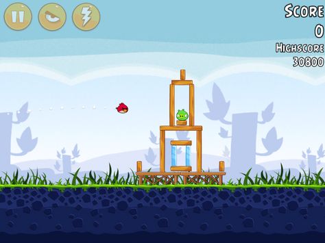 A screenshot of Angry Birds gameplay. It is also an action shot. Angry Birds Game, Pocket Frogs, Mobile App Games, Angry Bird, Game Illustration, Game App, Angry Birds, Animated Cartoons, 100th Day