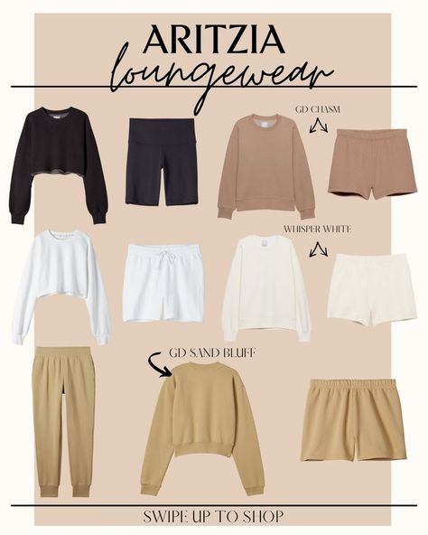 Your guide to shop all my favorite Aritzia loungewear items! Womens loungewear, Aritzia must haves, TNA loungewear, WFH attire, casual outfits, matching sets 2021, cozy womens outfit, comfy style guide, petite fashion Aritzia Loungewear, Wfh Attire, Naomi Boyer, Loungewear Style, Matching Lounge Set, Outfits Matching, Womens Outfit, Loungewear Fashion, Comfy Fashion