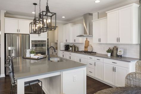 White Countertop, Countertops Kitchen, Quartz Countertop, White Sink, White Kitchen Cabinets, Updated Kitchen, White Cabinets, Grout, Quartz Countertops