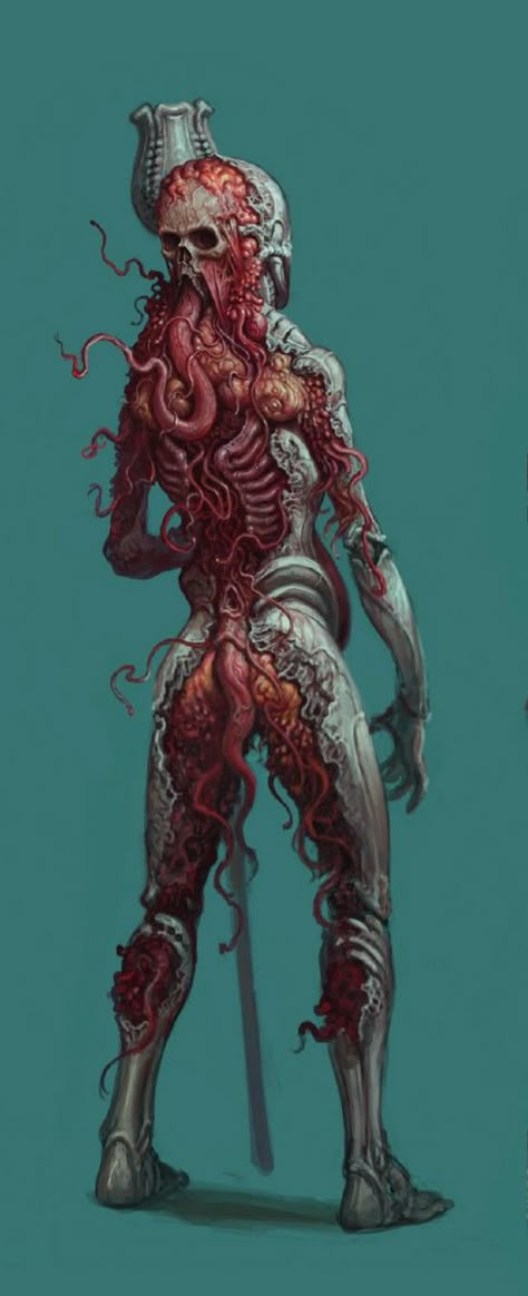 Biomechanical Horror Art, Biomechanical Creatures, Scorn Concept Art, Scorn Art, Biopunk Art, Biomechanical Horror, Body Horror Monster, Cyberpunk Horror, Filmmaking Inspiration