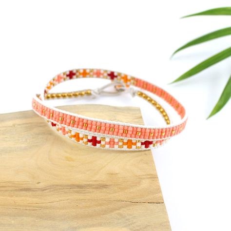 How To Make Miyuki Bracelet, Miyuki Bracelet Tutorial, Wrap Bracelet Tutorial, Bracelet Crochet, Diy Jewelry Rings, Bracelet Miyuki, Miyuki Bracelet, Bead Loom Bracelets, Bead Loom Patterns