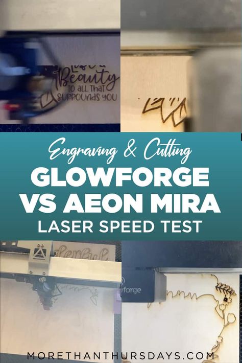 Comparing speeds of the available Glowforge models and the Aeon Mira9. #lasercutter #laser Mira 9 Laser, Laser Acrylic, Best Starters, Speed Test, Laser Machine, Single Words, I Stand, Craft Room, Models