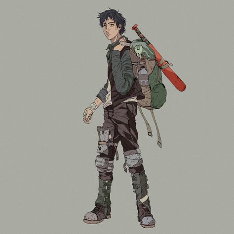 Survivor Clothes, Post Apocalyptic Oc, Followers Of The Apocalypse, Post Apocalyptic Survivor, Zombies Apocalypse Art, Zombie Survivor, Zombie Apocalypse Outfit, Apocalypse Survivor, Apocalypse Character