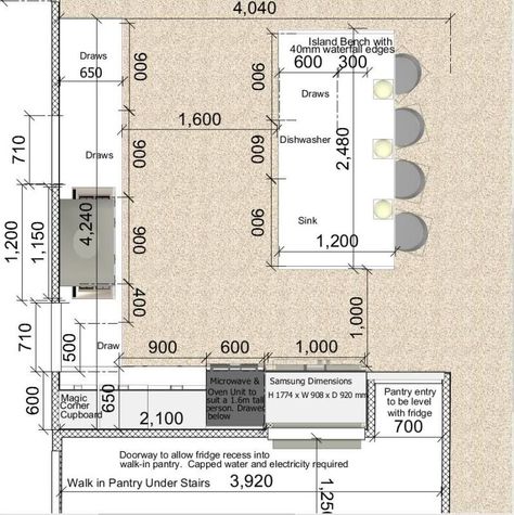 Kitchen Layout Design, Kitchen Layout Ideas With Island, Kitchen Island Dimensions, Galley Kitchen Layout, Best Kitchen Layout, Kitchen Layouts With Island, Detail Arsitektur, Kitchen Island Bench, Kitchen Measurements