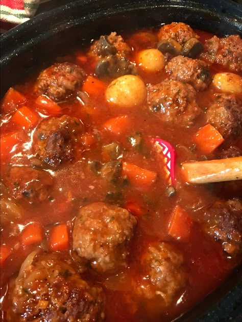 Meatball Pot Roast - The Tipsy Housewife Pot Roast Meatballs, Meatball Pot Roast, Recipes Pot Roast, Tipsy Housewife Recipes, Pot Roast Stew, Meatball Dinner Recipes, Roast Stew, Housewife Recipes, Meatball Stew