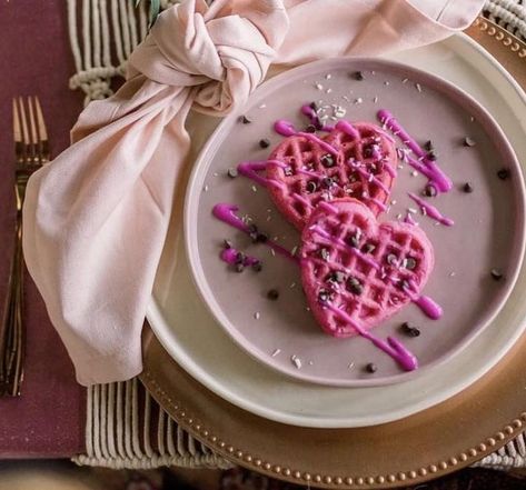 Lindsay McFarlane (@lmcfarlane7) • Instagram photos and videos Heart Shaped Waffles, Shaped Pancakes, Heart Shaped Pancakes, Valentines Breakfast, Heart Shaped Food, Dragon Fruit Smoothie, Local Fruit, Waffles Maker, Valentines Day Food