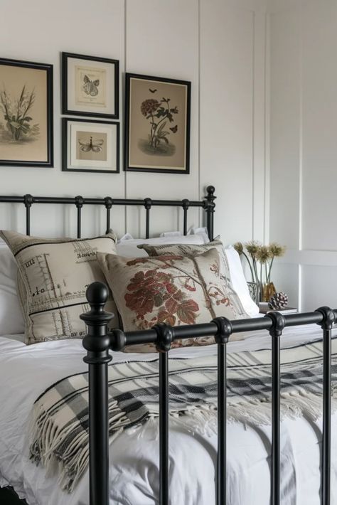 Black Bed Frame Bedroom, Black Metal Bed Frame Bedroom, Black Bed Frame Bedroom Ideas, Metal Bed Frame Bedroom, Metal Bed Frame Bedroom Ideas, Black Bed Frames, Industrial Bedroom Design, Black Metal Bed Frame, Bed Frame Sets