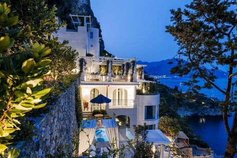 Borgo Santandrea Amalfi on Instagram: “The days are stunning. The nights are magical. Nothing like an aperitivo with a blue hour backdrop! . . #BorgoSantAndrea…” Borgo Santandrea Amalfi, Borgo Santandrea, The Nights, Blue Hour, Amalfi, House Styles, On Instagram, Blue, Instagram