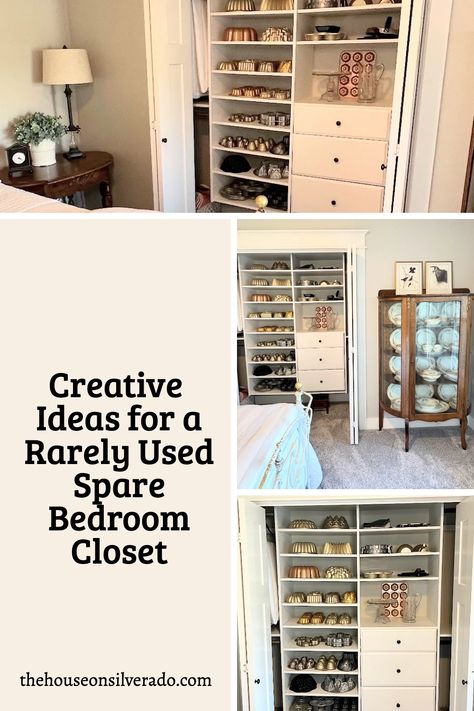 Turn Spare Room Into Closet, Closet Conversion Ideas, Spare Room Ideas Multi Purpose, Spare Bedroom Into Walk In Closet, Guest Bedroom Closet, Bedroom With Closet, Dresser Alternative, Spare Bedroom Closets, Closet Conversion