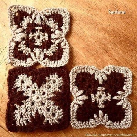 Motif Granny Square, Crochet Book Cover, Baby Headbands Crochet, Granny Square Crochet Patterns Free, Crochet Hair Accessories, Irish Lace Crochet, Crochet Blocks, Crochet Bookmarks, Tatting Patterns