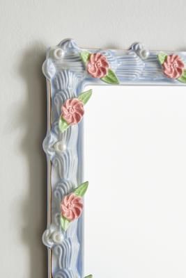 Serve up looks with this stoneware-crafted mirror by Pretty Shitty Cakes. Designed by Jasmine Archie, this mirror features a square silhouette with a cake design adorned with frosted florals allover. Available exclusively at Urban Outfitters. **Content + Care** \- Stoneware \- Wipe clean | Pretty Shitty Cakes UO Exclusive Square Cake Mirror - Blue at Urban Outfitters Urban Outfitters Decor, Cake Mirror, Mirrors Urban Outfitters, Frosted Cake, Decoden Diy, Food Sculpture, Square Cake, Pinterest Room Decor, Mirror Shop